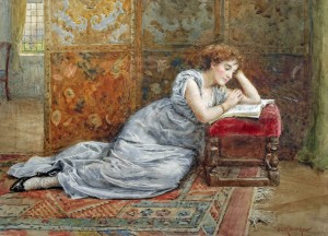 A woman reading